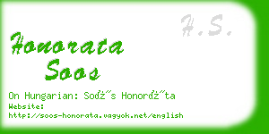 honorata soos business card